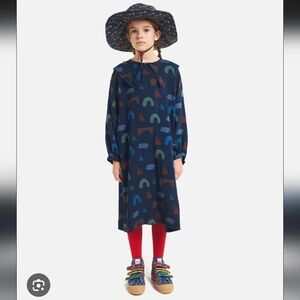 Bobo Choses Navy Dress with Colorful Shapes